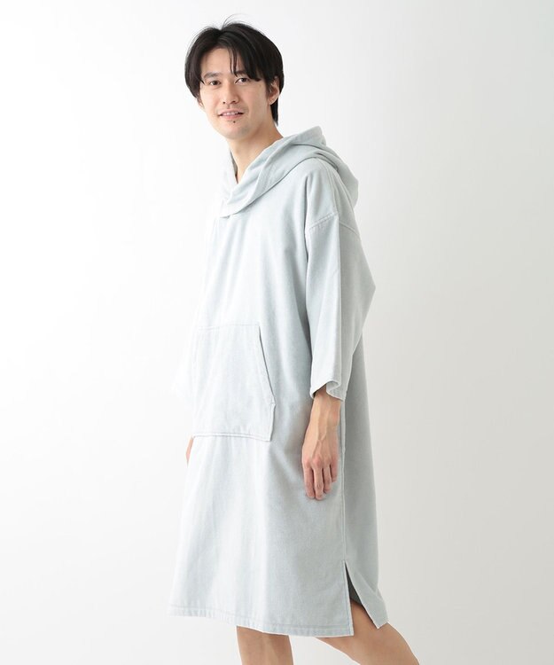 UCHINO エアリータッチ ポケット付サウナポンチョ グリーン