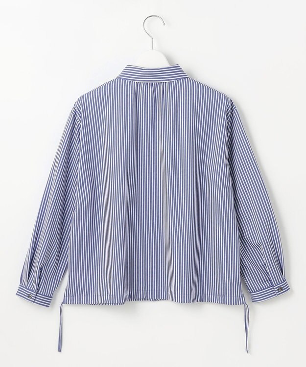 J.PRESS LADIES Jカミーチェストライプ シャツカラー カットソー ネイビーストライプ系