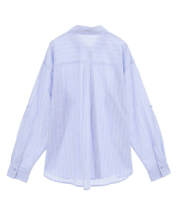 earth music&ecology 【接触冷感】綿麻混ベーシックシャツ Stripe