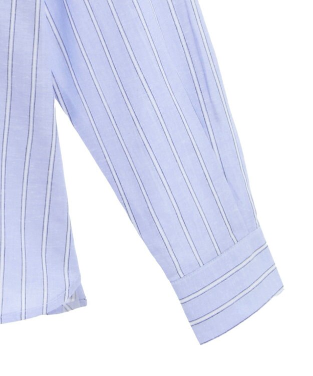 earth music&ecology 【接触冷感】綿麻混ベーシックシャツ Stripe