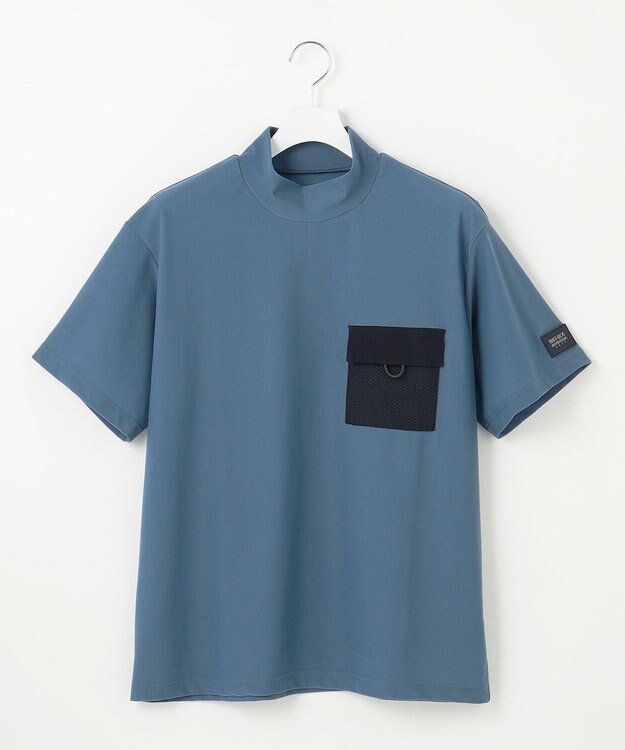 23区GOLF 【MEN】機能に優れた新素材「AIR TOOL」ポケットモックネック サックスブルー系