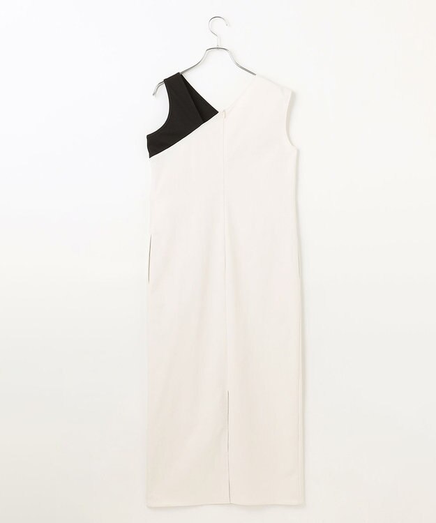 #Newans モダンバイカラーワンピース オフ×ブラック