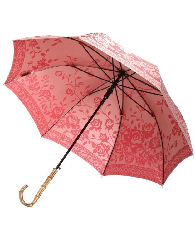 槇田商店 Kirie バラ フレンチレッド 長傘 赤