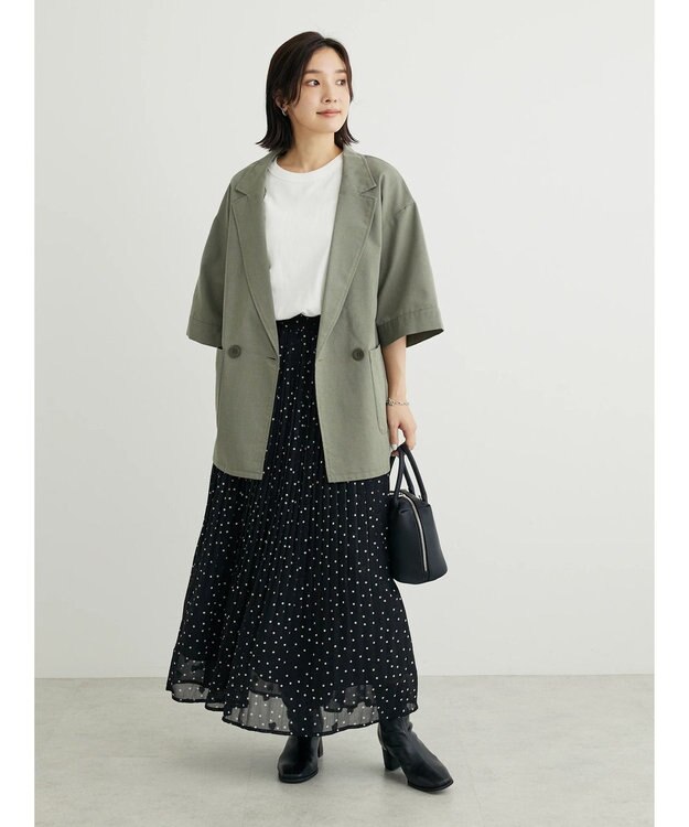 Green Parks シフォンＪＱアソートプリーツスカート Dot