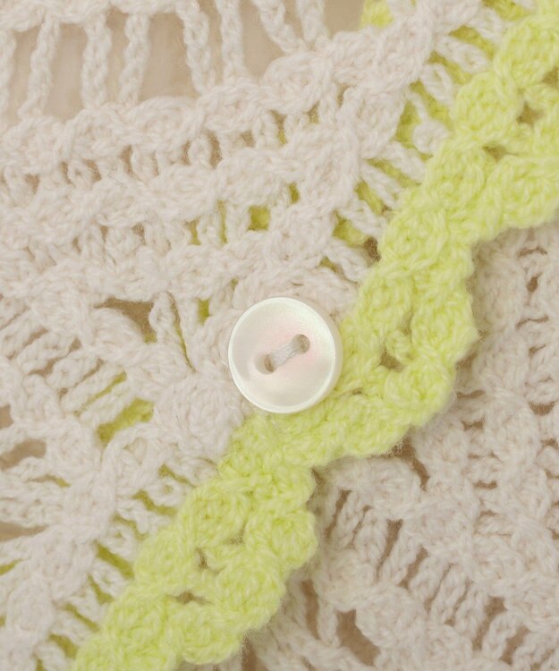 AMERICAN HOLIC クロシェ風ニットベスト Ivory