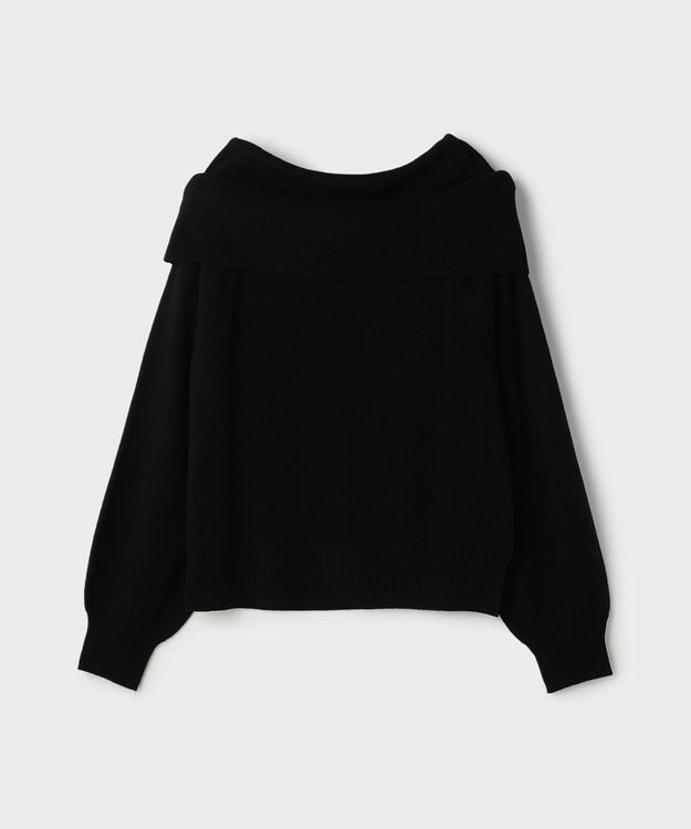 GRACE CONTINENTAL ウールオフショルニットトップ ブラック