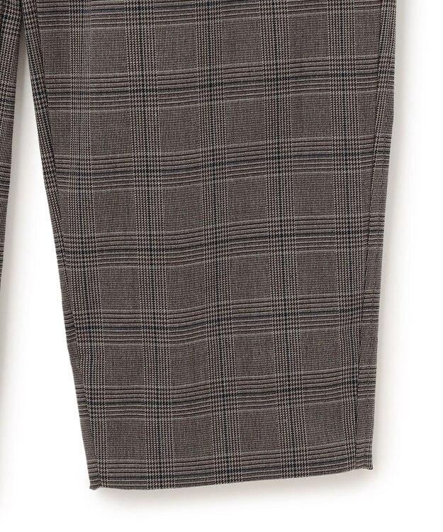 J.PRESS YORK STREET 【UNISEX】チェックストレッチイージーパンツ ブラウン系3