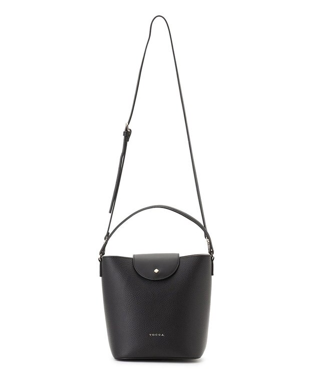 TOCCA PETAL SILHOUETTE LEATHER BAG  レザーバッグ ブラック系