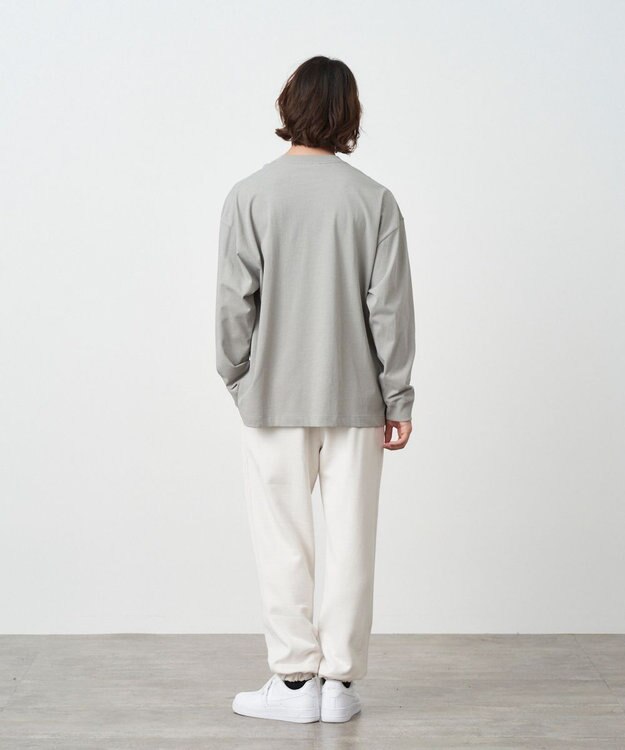 ATON FRESCA PLATE | オーバーサイズ L/S Tシャツ - UNISEX GRAY