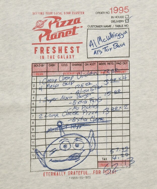 AMERICAN HOLIC 【PIZZA PLANET】フーディースウェット Oatmeal