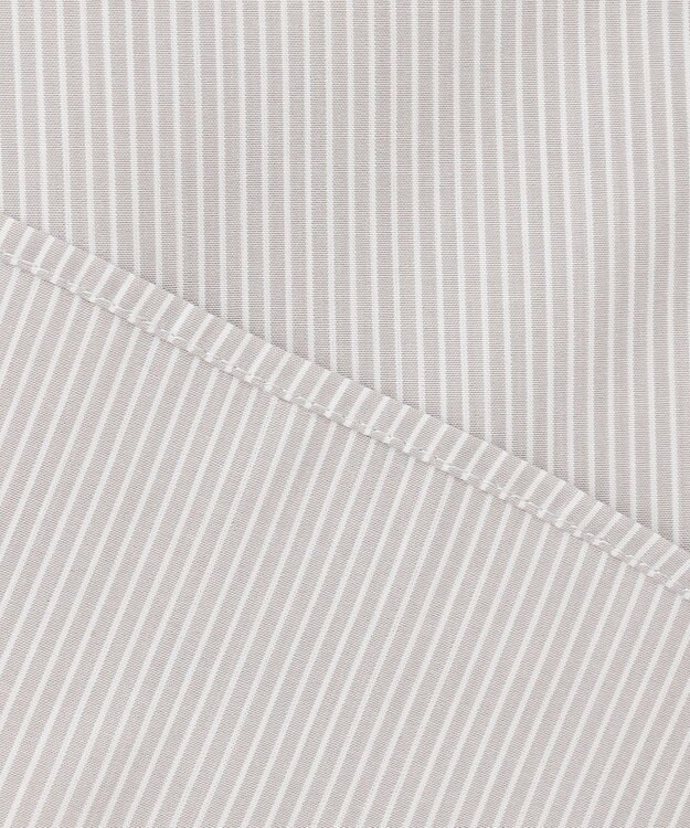 ANY L 【手洗い可能/抗菌防臭/UVカット/速乾】ロングシャツ グレーピンストライプ