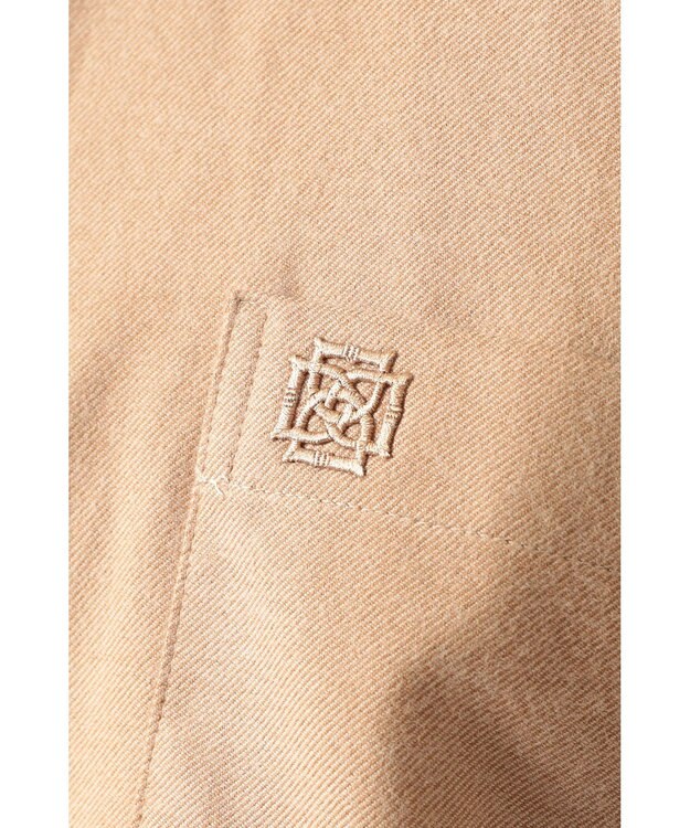 DAKS カシミヤタッチコットンシャツ キャメル