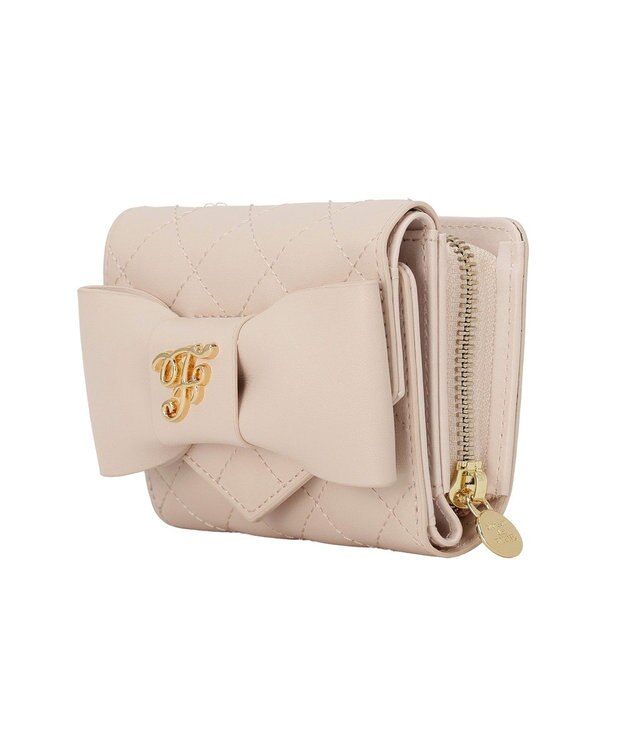 Maison de FLEUR キルティングFリボンウォレット Pink