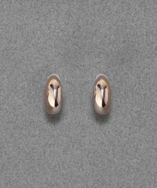 Phoebe 【金属アレルギー対応】ぷっくりフープセラミックピアス　シャンパンゴールド シャンパンゴールド