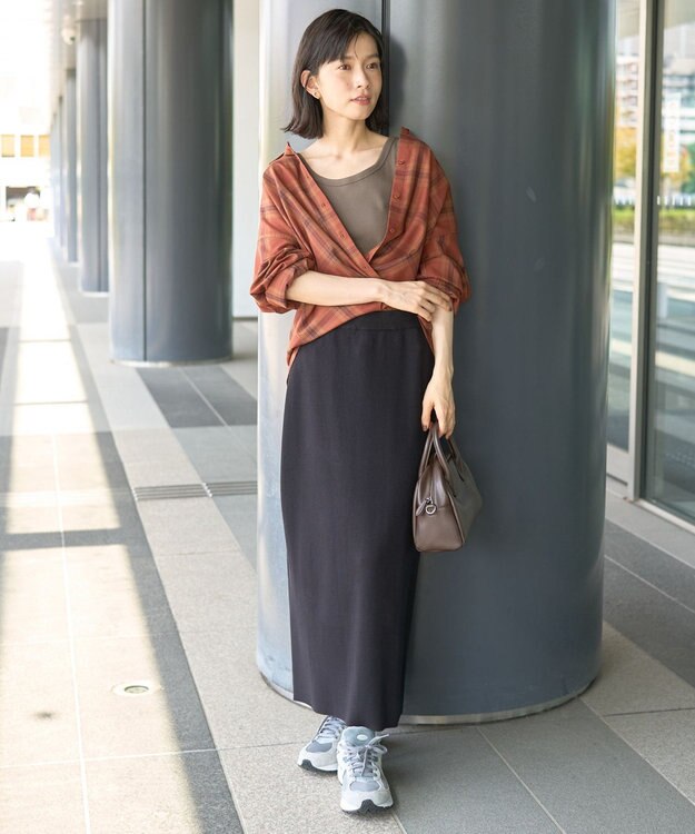 AMERICAN HOLIC イージーケアチェックシャツ【360°着こなしシャツ】 Orange