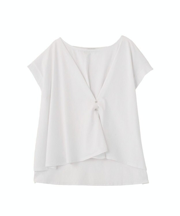 YECCA VECCA ピン付きドレープカットソー Off White