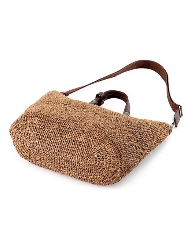 IBIZA ラフィア　2WAYバッグ 濃茶