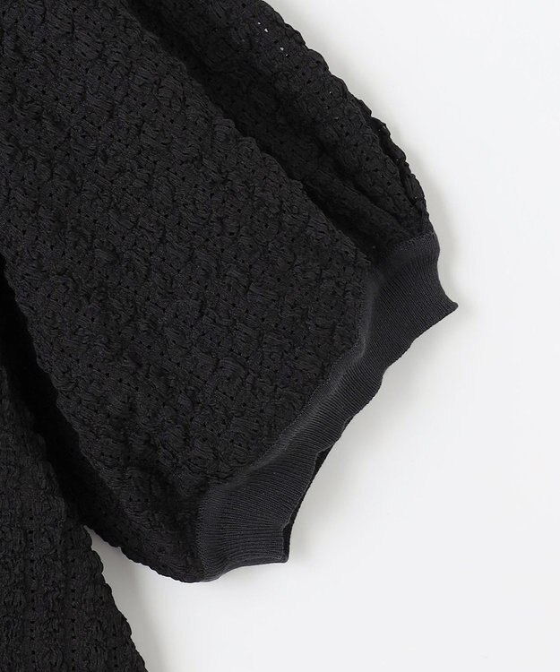 組曲 S レーシージャージーニットライク カットソー ブラック系