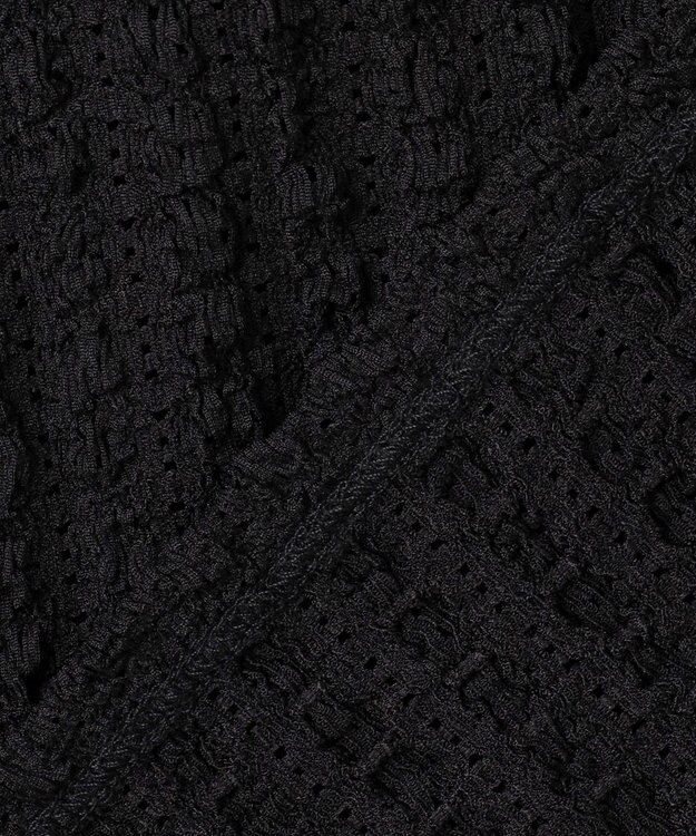 組曲 S レーシージャージーニットライク カットソー ブラック系