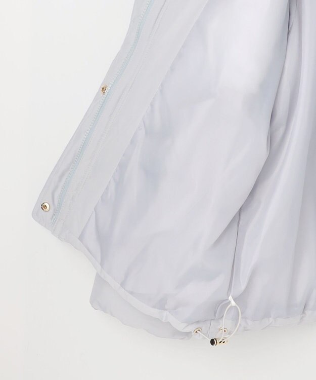 Feroux ファーカラー付き・ダウン見え中綿 ジャケット ライトグレー系