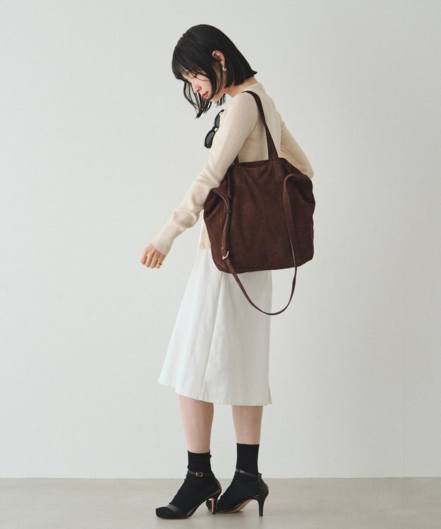 russet スエード2WAYトートバッグ(CE-1577) D.Brown