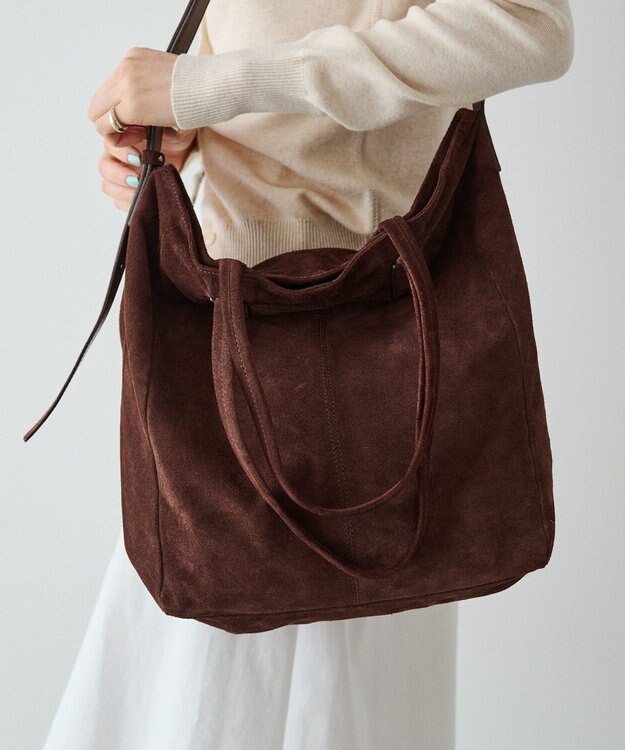 russet スエード2WAYトートバッグ(CE-1577) D.Brown