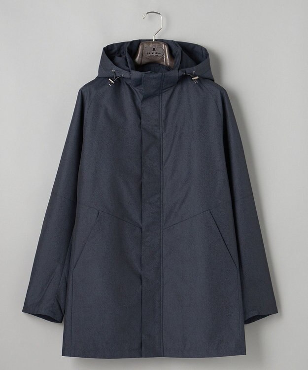 GOTAIRIKU 【仕事で着用可】ラスタードビー フーデッドブルゾン_地柄(24/25年モデル) ネイビー×ヘリンボーン柄(25年新色)