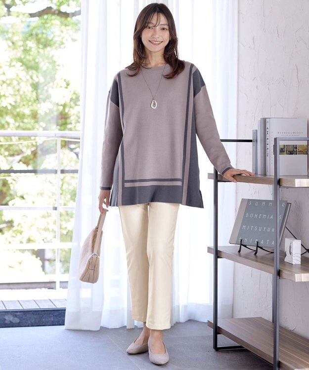 Tiaclasse 【安田美沙子さん着用・新色追加・日本製】すふれ起毛ストレートパンツ クリーム