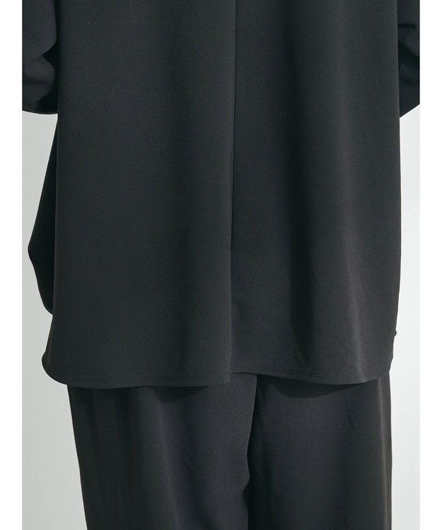 CRAFT STANDARD BOUTIQUE ８分丈ウエストタックオールインワン Black