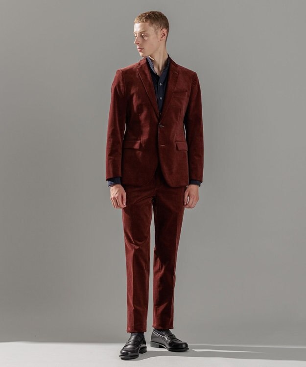 JOSEPH HOMME ツイルネルジャージー　ウイングカラーシャツ ネイビー系