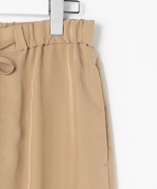 J.PRESS LADIES ピーチポプリン ワイド パンツ キャメル系