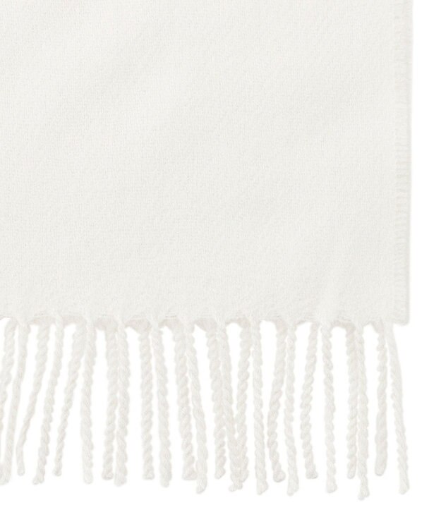 MOONBAT PAUL & JOE ACCESSOIRES ”PJ”ロゴブローチ付きムースタッチマフラー（パッケージ入り） オフホワイト