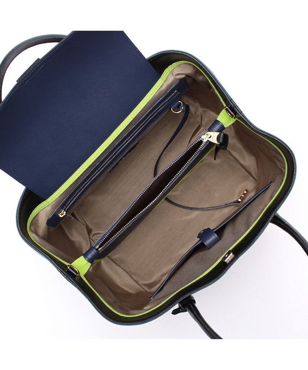 A.D.M.J. 【撥水】リバティソフト25ｃｍ中仕切 トート ブラック