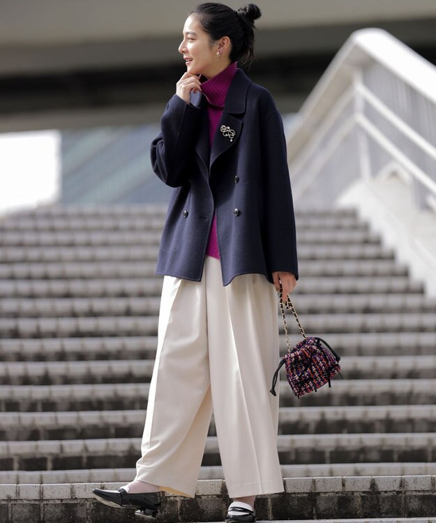 組曲 ツイードMINIドロスト バッグ ネイビー系7