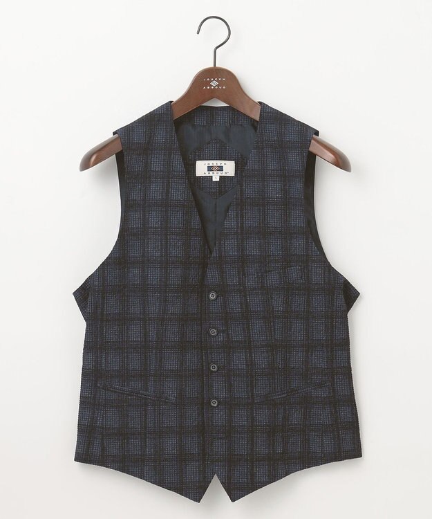 JOSEPH ABBOUD 【ストレッチ・洗える・軽量・防しわ・速乾・エコ撥水】ライトウェーブ ベスト ネイビー系5