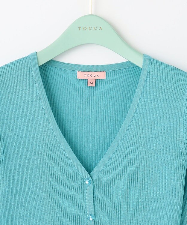 TOCCA 【洗える！】AJISAI カーディガン ターコイズブルー系