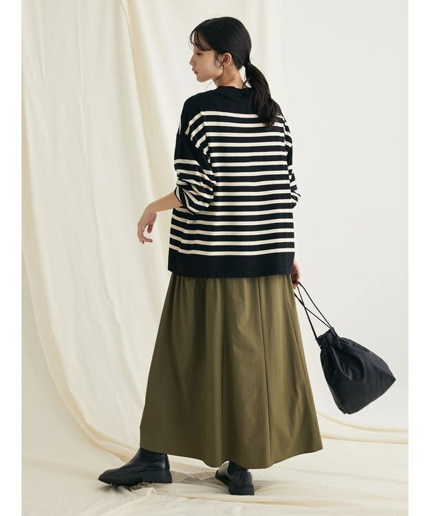 CRAFT STANDARD BOUTIQUE とてもちボーダーニットプルオーバー Black