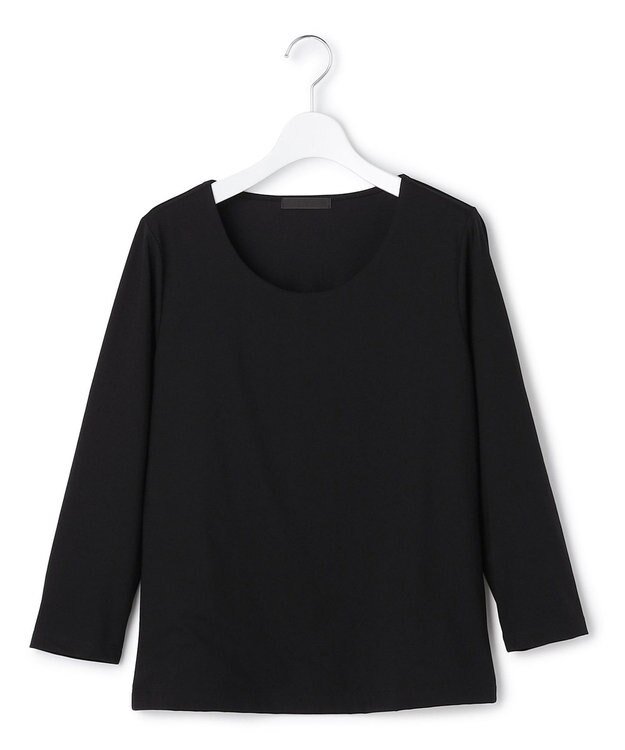 ICB 【速乾・UVケア・接触冷感・洗える】 スーペリアジャージー Uネックカットソー ブラック系