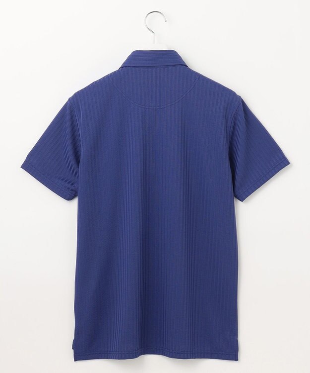 23区GOLF 【MEN】【吸水速乾/UVカット】サッカージャージーポロシャツ ダルブルー系