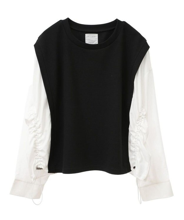 Green Parks リップルドッキングシャーリングプルオーバー Off White