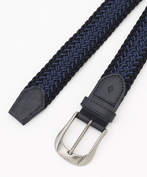 JOSEPH ABBOUD 【キングサイズ・イタリア素材・ストレッチ・日本製】メランジヘリンボーンベルト ネイビー系