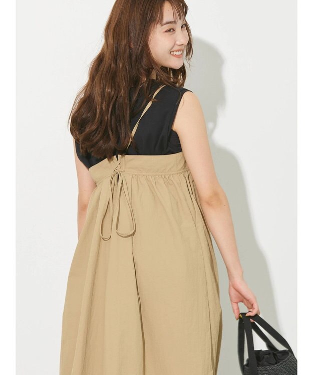 AMERICAN HOLIC 丈違い２ＷＡＹバックリボンワンピース Beige