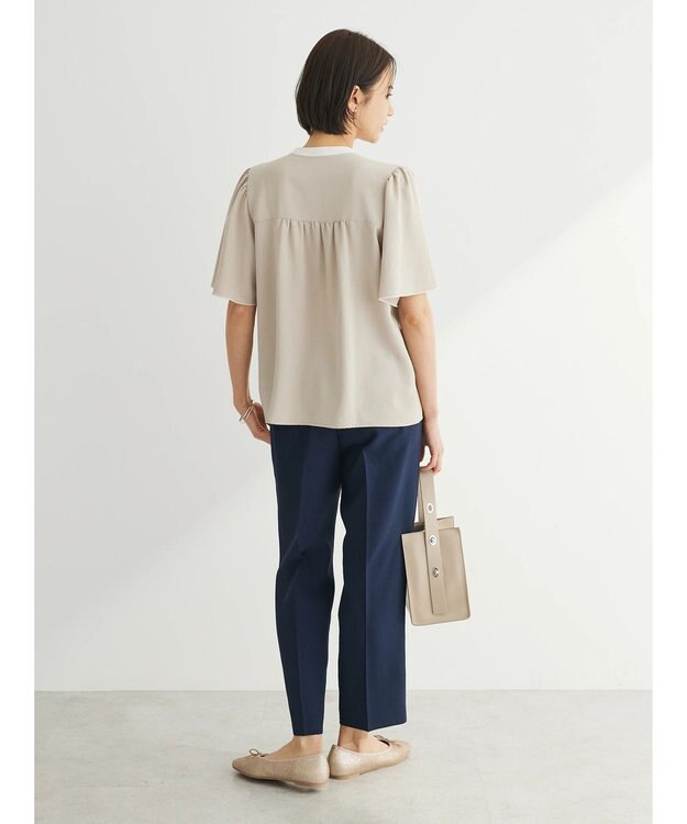 Green Parks ・ＥＬＥＮＣＡＲＥ　ＤＵＥ　バイカラーブラウス Beige