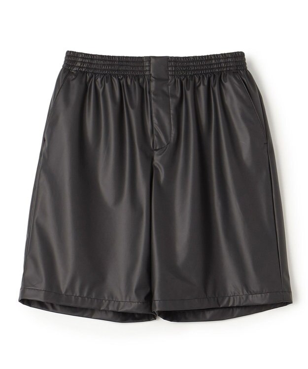 UNFILO MENS レザーライク ショートパンツ [24年春夏商品] クロ