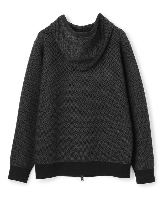 JOSEPH HOMME 【イージーケア】 ヴィスコースリンクス　ジップアップニットフーディー グレー系