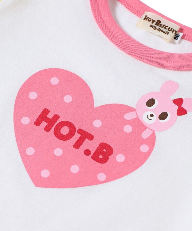 MIKI HOUSE HOT BISCUITS 【80-120cm】プリント 半袖Tシャツ 白