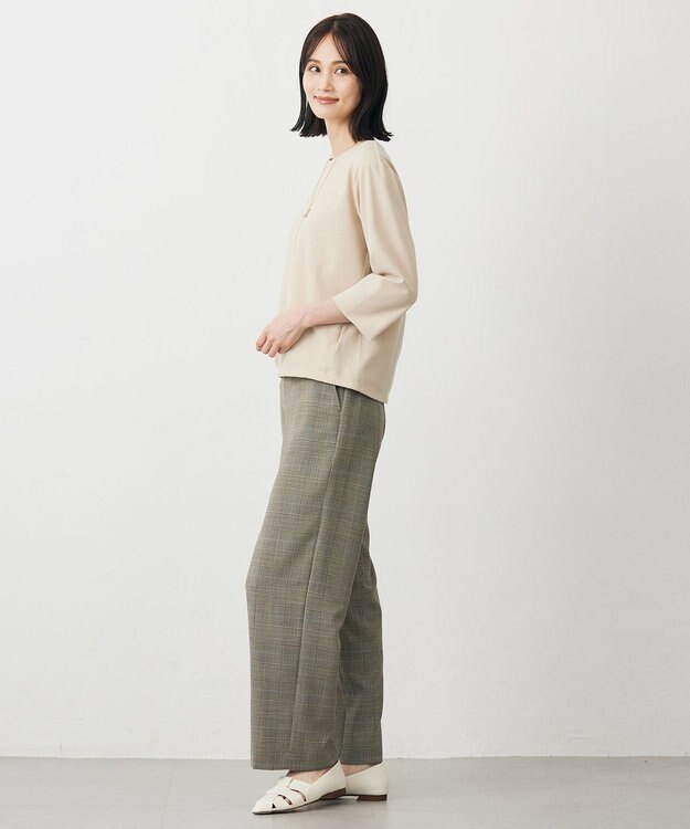 J.PRESS LADIES ラメ針抜き カットソー ベージュ系