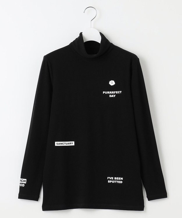 PW CIRCULUS 【WOMEN】【吸湿発熱】ウォーム モックネック カットソー ブラック系