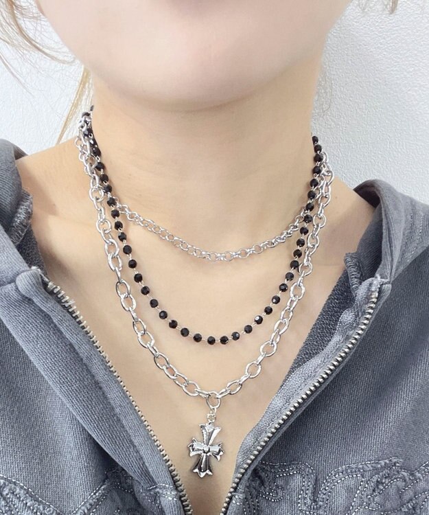 WEGO L3連クロスネックレス 柄1