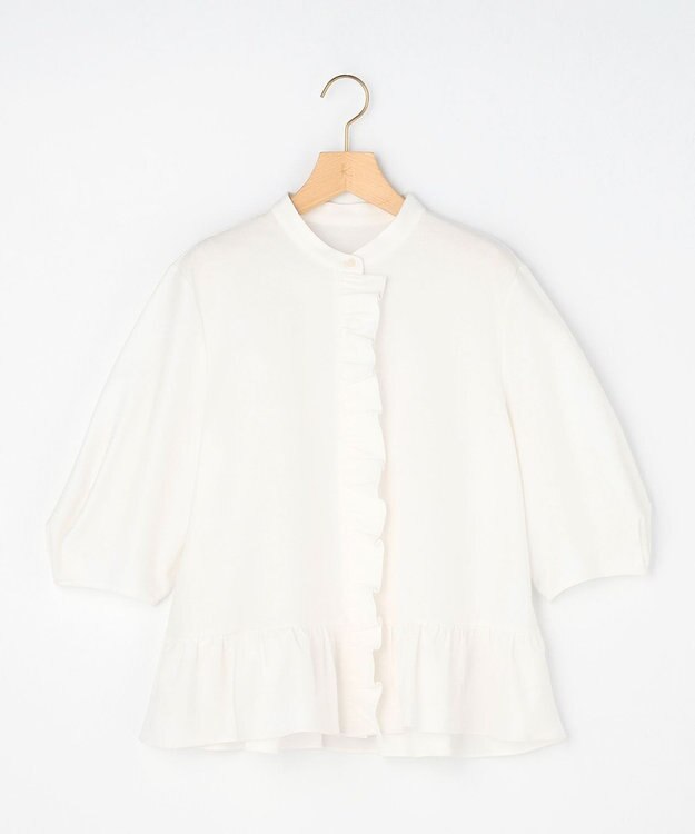 組曲 S 【先行予約・WEB限定】ツイルジャージーフリル カットソー ホワイト系